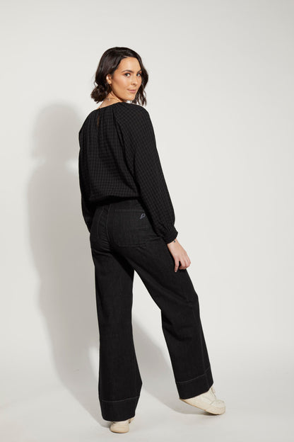 1251 - Eyreton Top - Black Checker
