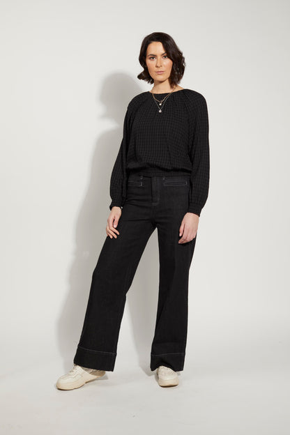 1251 - Eyreton Top - Black Checker
