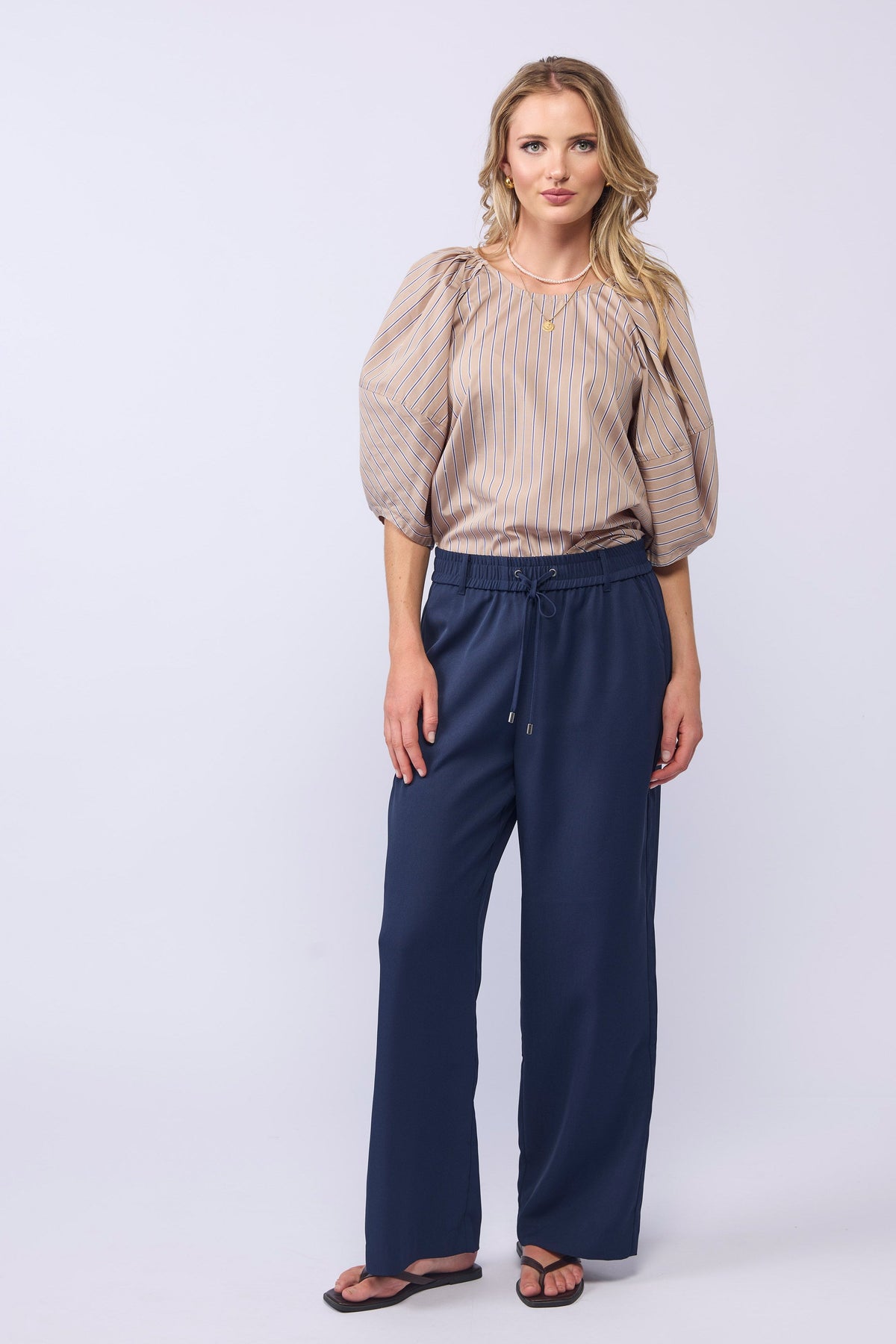 LAKE PANTS - INK LINEN