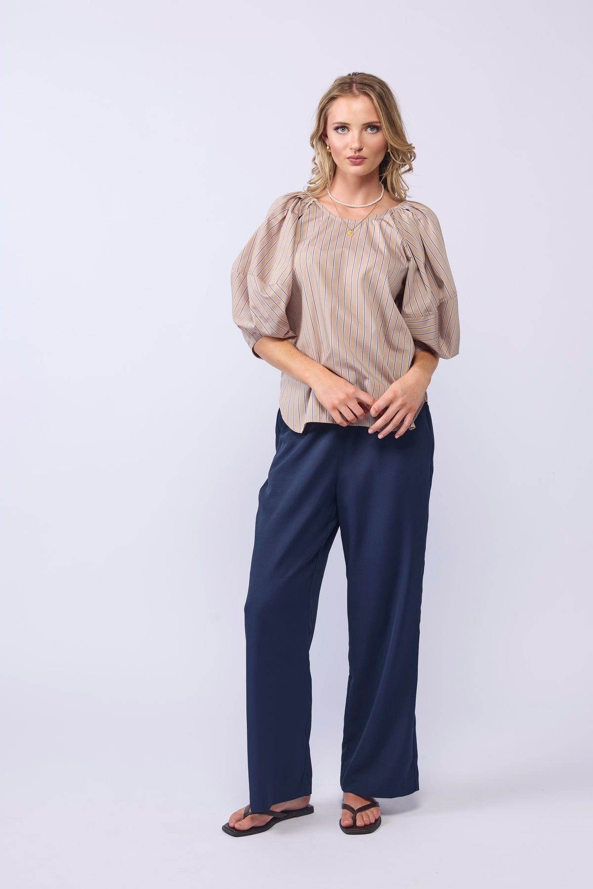 LAKE PANTS - INK LINEN