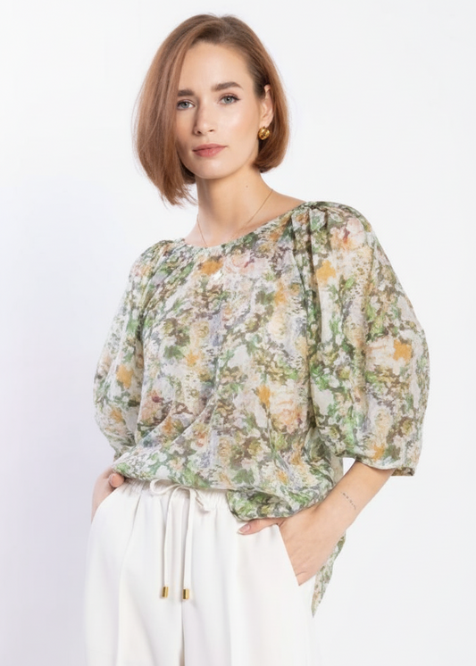 LOUGHLIN - 1254L - Compass Blouse - Green Meadow