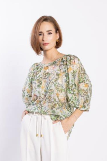 LOUGHLIN - 1254L - Compass Blouse - Green Meadow