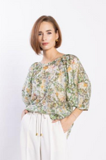 LOUGHLIN - 1254L - Compass Blouse - Green Meadow