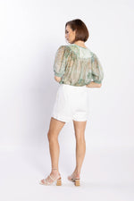 LOUGHLIN - 1261L - Madrid Blouse - Green Aztec