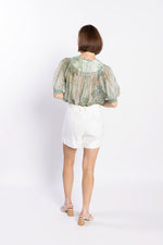 LOUGHLIN - 1261L - Madrid Blouse - Green Aztec
