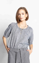 LOUGHLIN - 1262L - Mel Blouse - Navy Marle