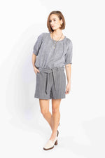 LOUGHLIN - 1262L - Mel Blouse - Navy Marle