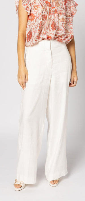 4063 - Saunter Pant - White