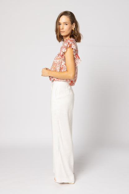 1268 - Arabella Blouse - Ruby Flowers