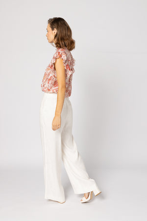 4063 - Saunter Pant - White