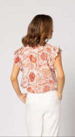 1268 - Arabella Blouse - Ruby Flowers