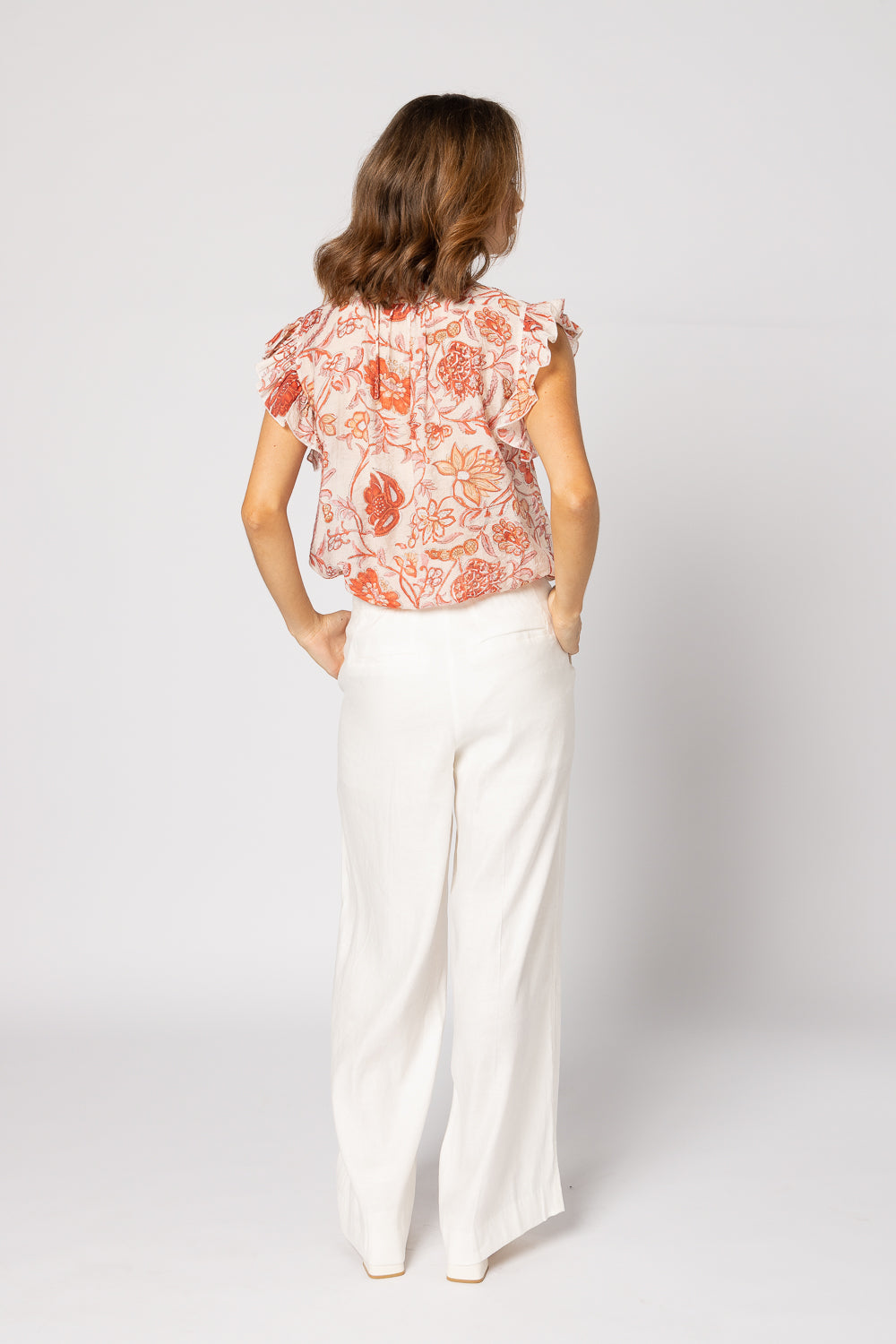 4063 - Saunter Pant - White