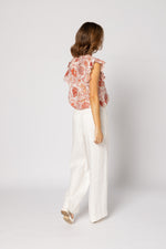 1268 - Arabella Blouse - Ruby Flowers