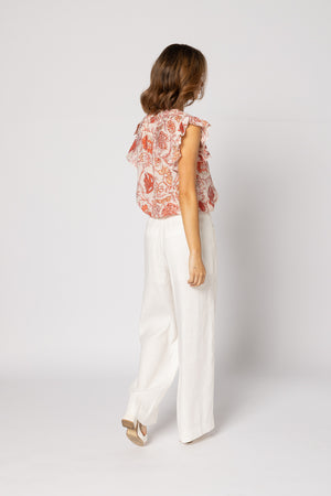 1268 - Arabella Blouse - Ruby Flowers