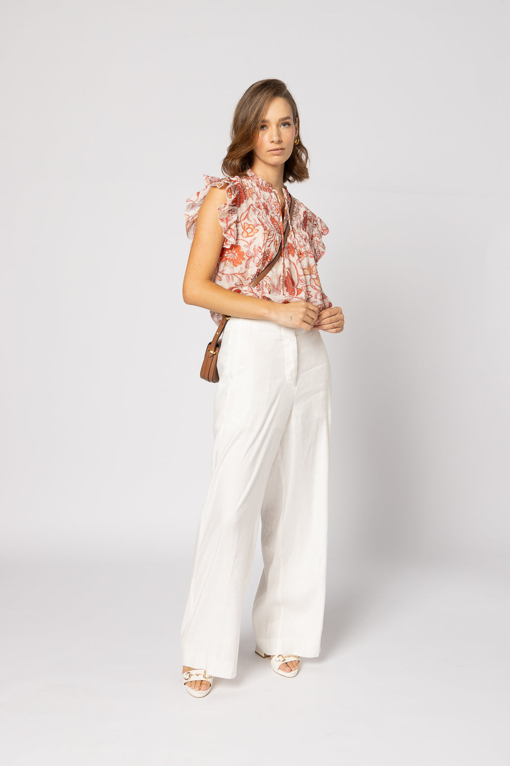 1268 - Arabella Blouse - Ruby Flowers