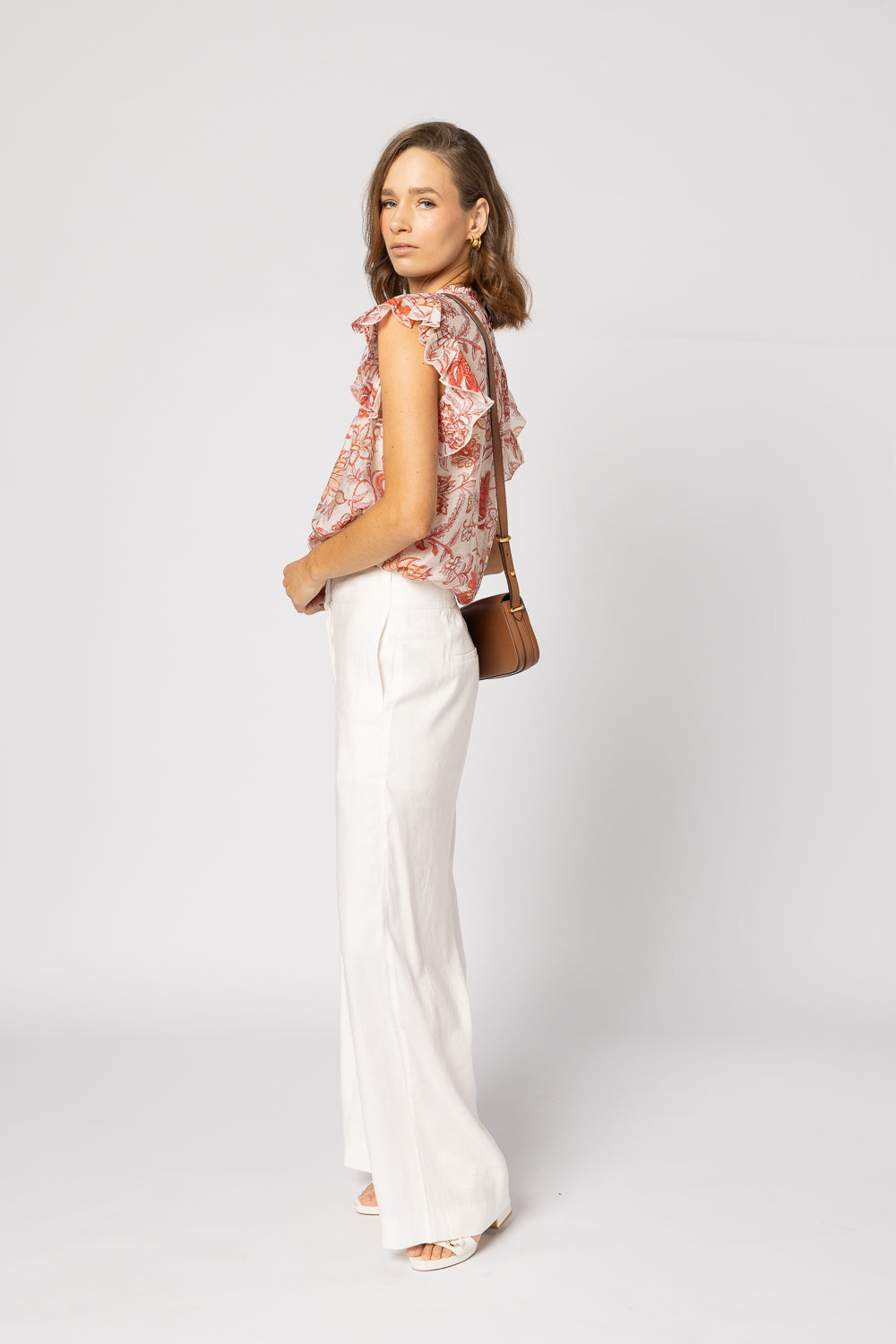 1268 - Arabella Blouse - Ruby Flowers
