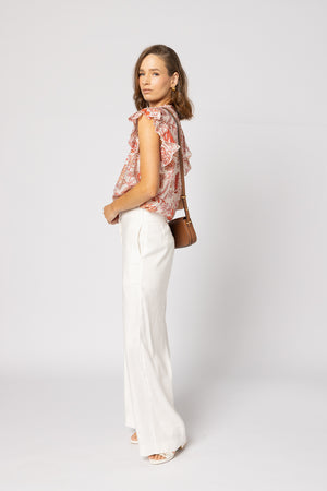 4063 - Saunter Pant - White