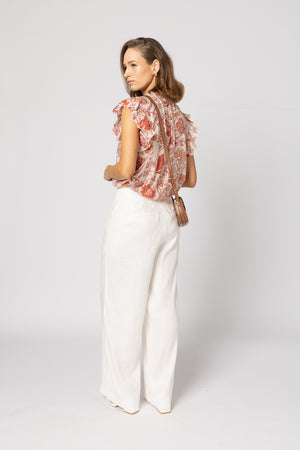 4063 - Saunter Pant - White