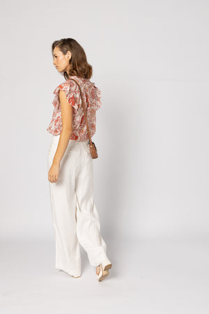 4063 - Saunter Pant - White