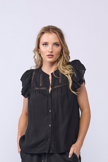 SI BLOUSE - BLACK