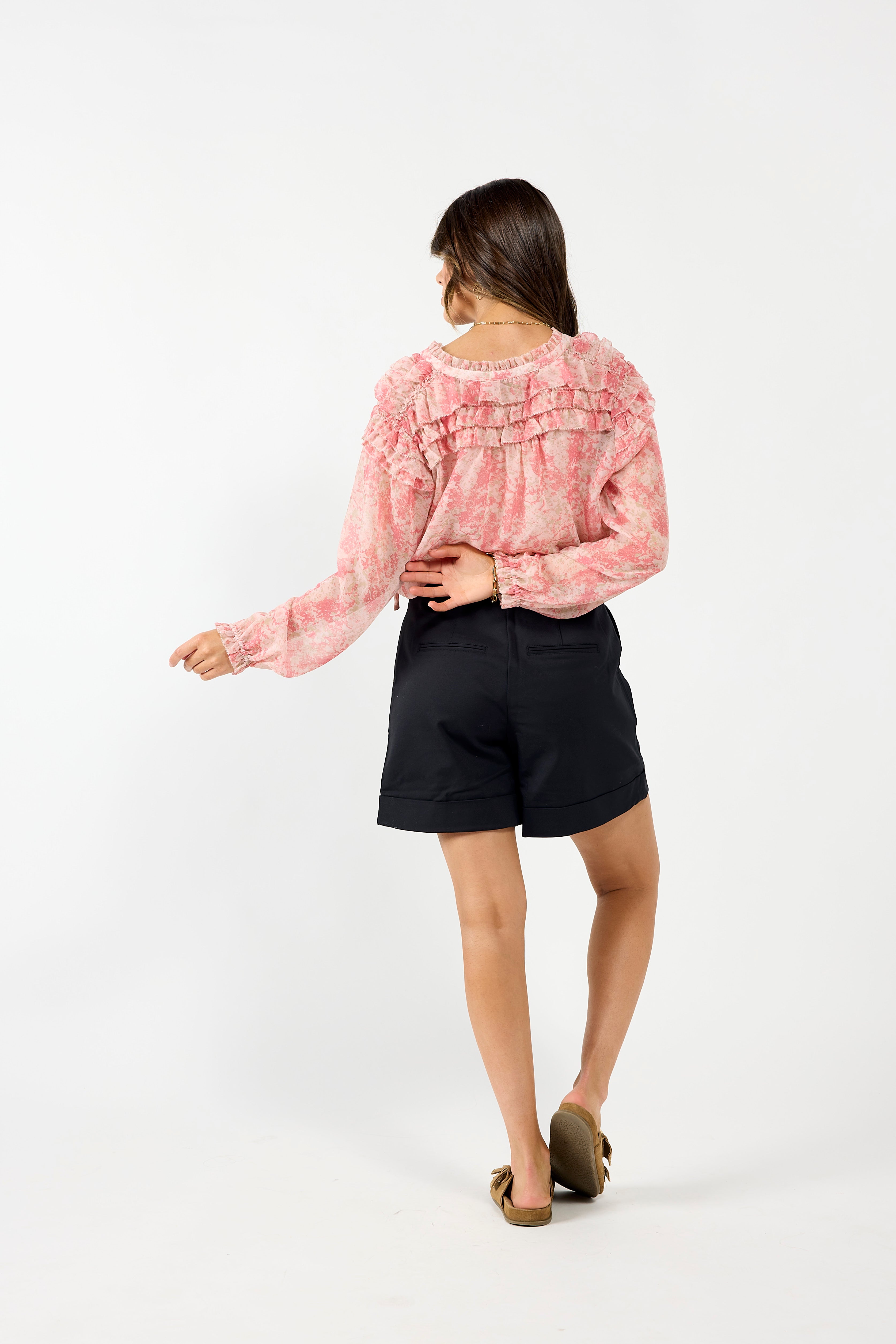 1270 - Honor Blouse - Pink Marble