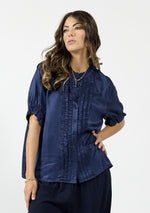 1272 - Triplet Blouse - Indigo