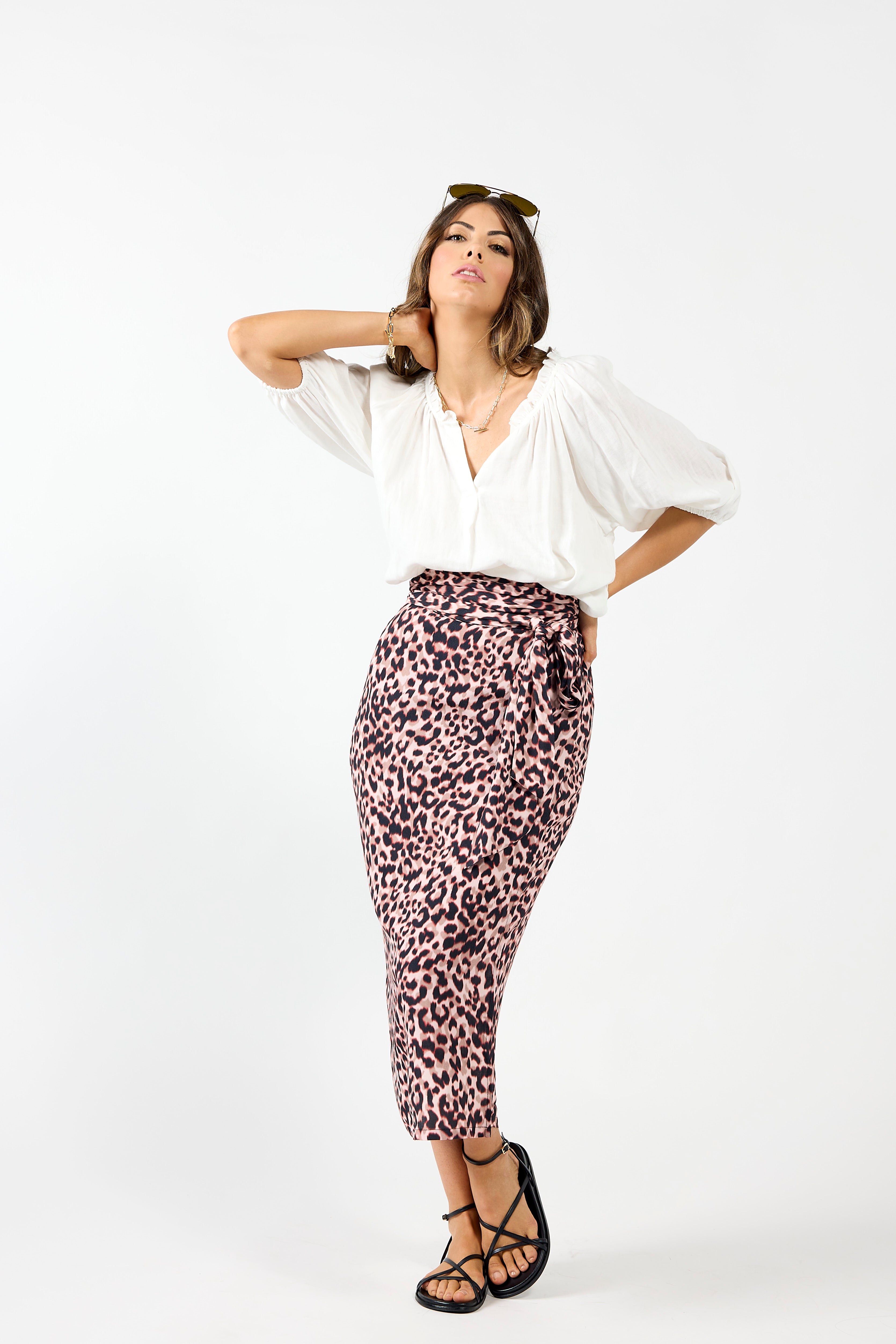 6058 - It's a Wrap Skirt - Animal Print