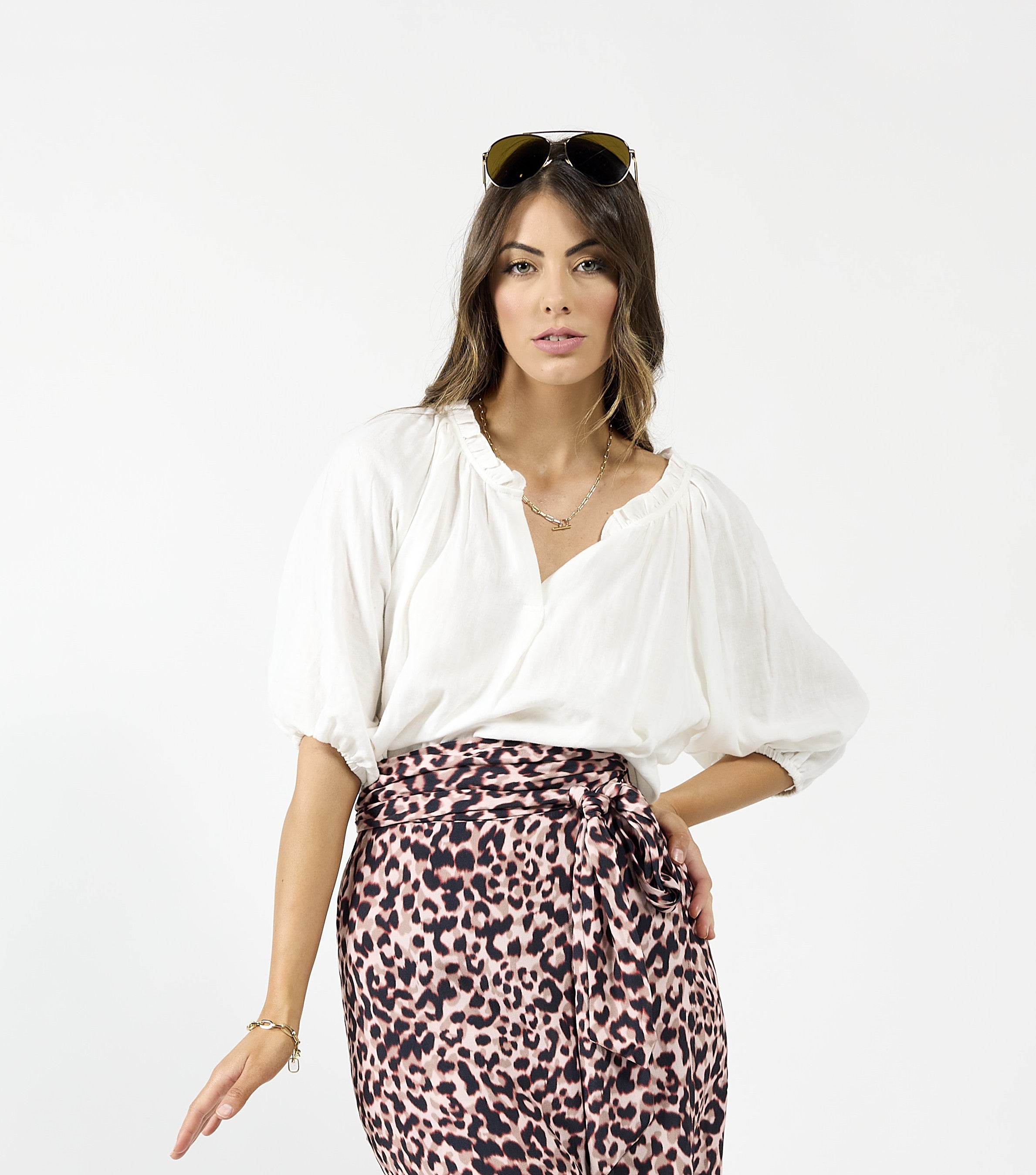 6058 - It's a Wrap Skirt - Animal Print