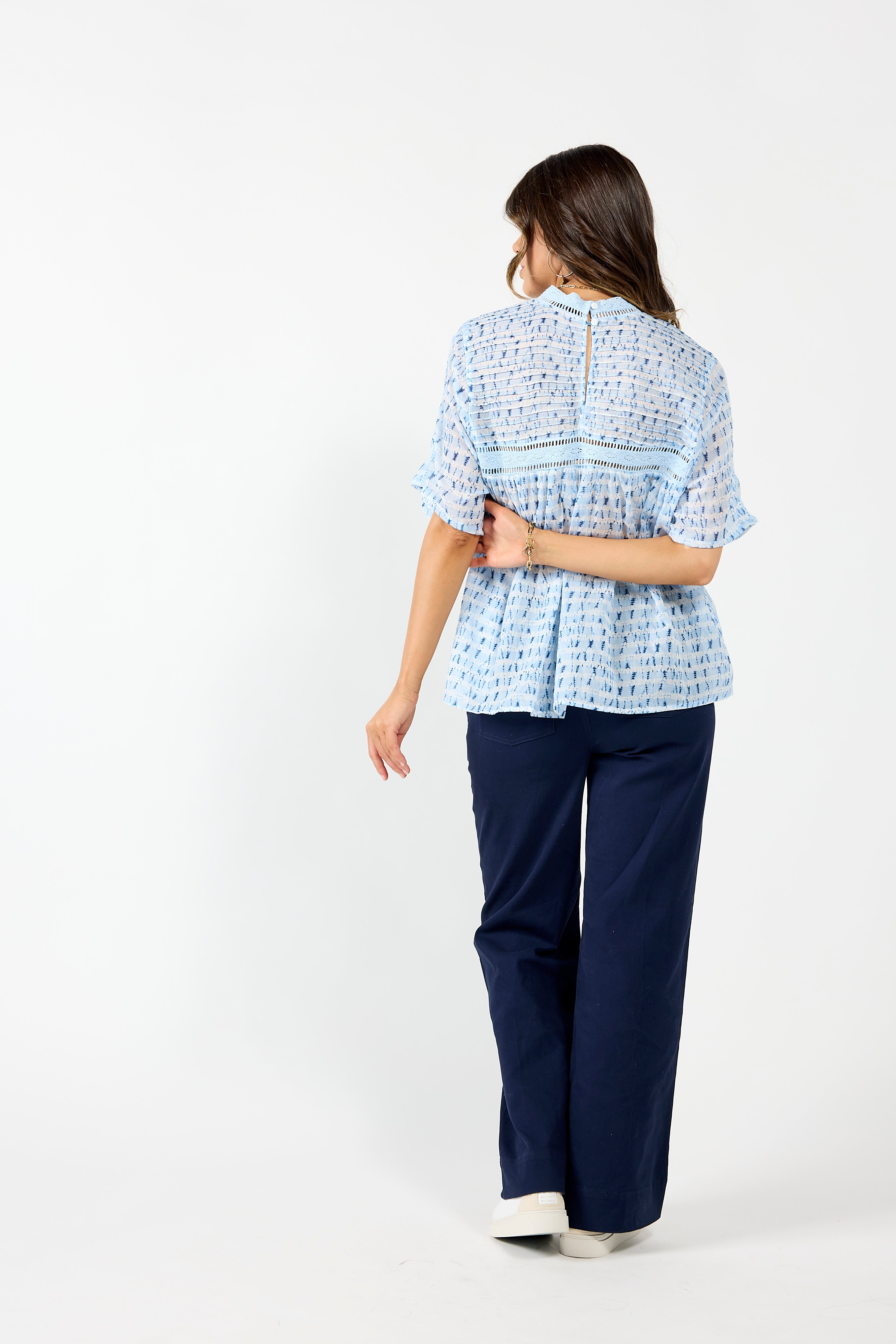 1278 - Cypress Blouse - Blue Water