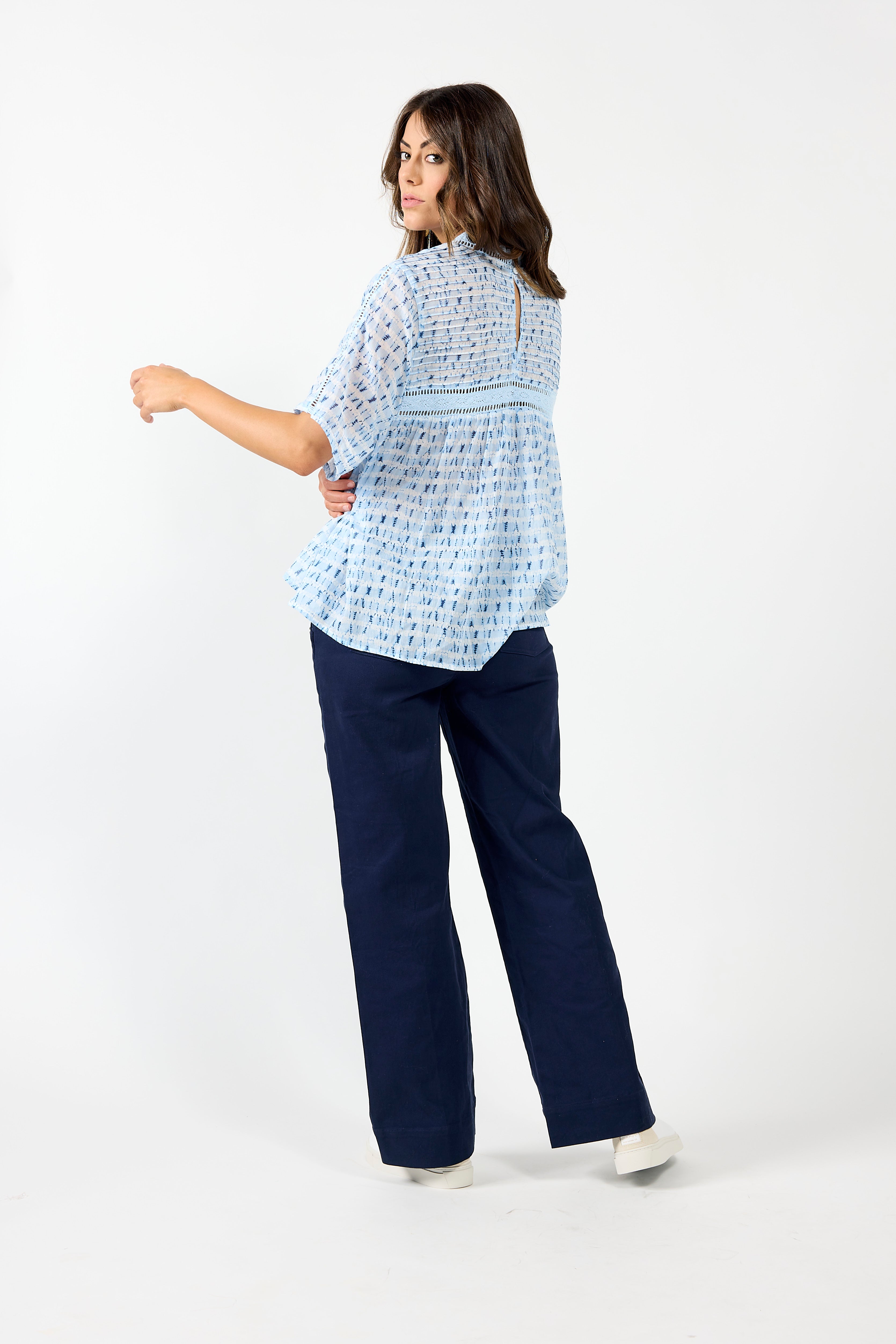 1278 - Cypress Blouse - Blue Water