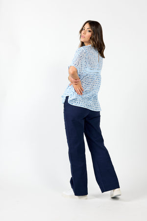 1278 - Cypress Blouse - Blue Water