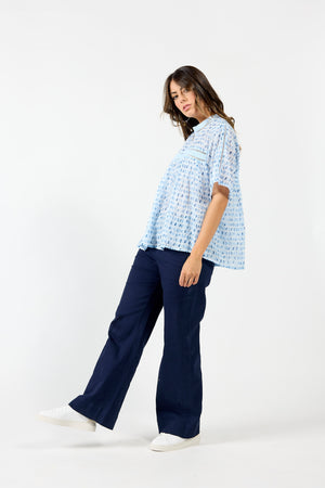 1278 - Cypress Blouse - Blue Water