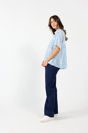 1278 - Cypress Blouse - Blue Water