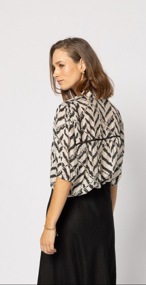 1279- Dalila Top - Black Zebra