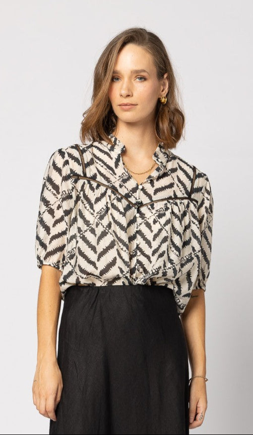 1279- Dalila Top - Black Zebra