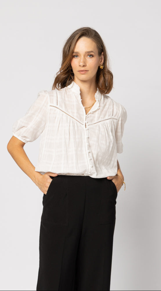 1279 - Dalila Top - White Check