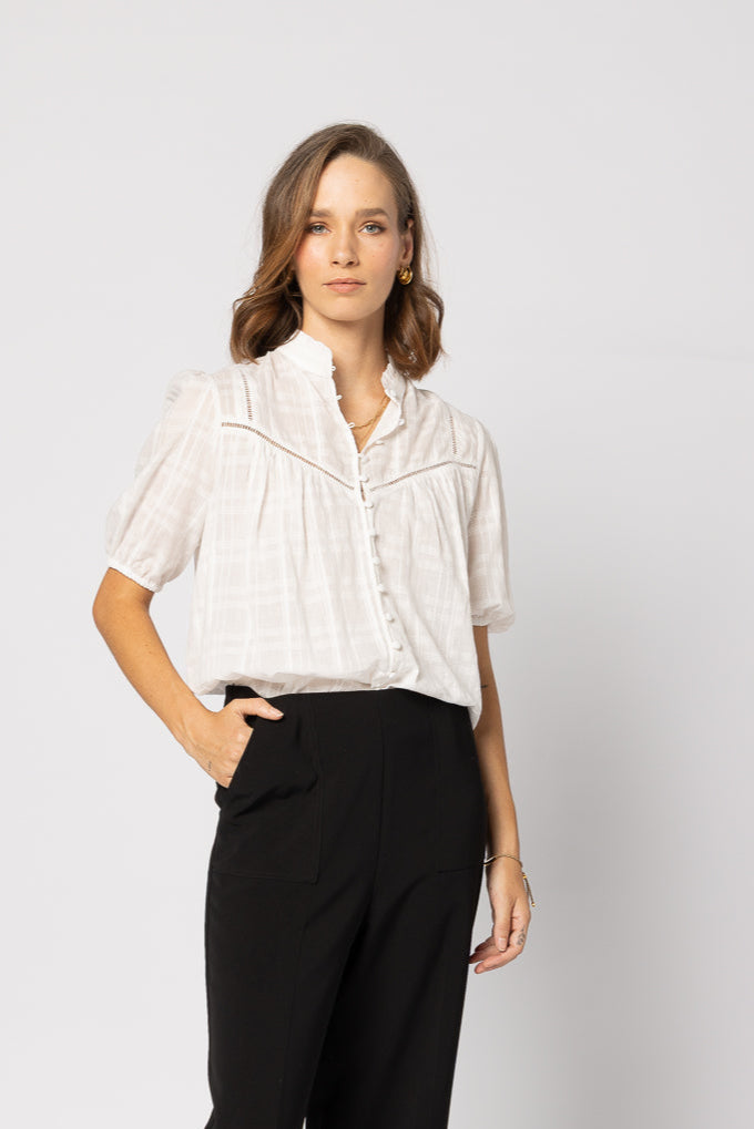 1279 - Dalila Top - White Check
