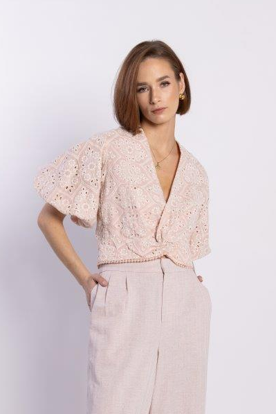 1288L - Tilly Top - Pink Anglaise