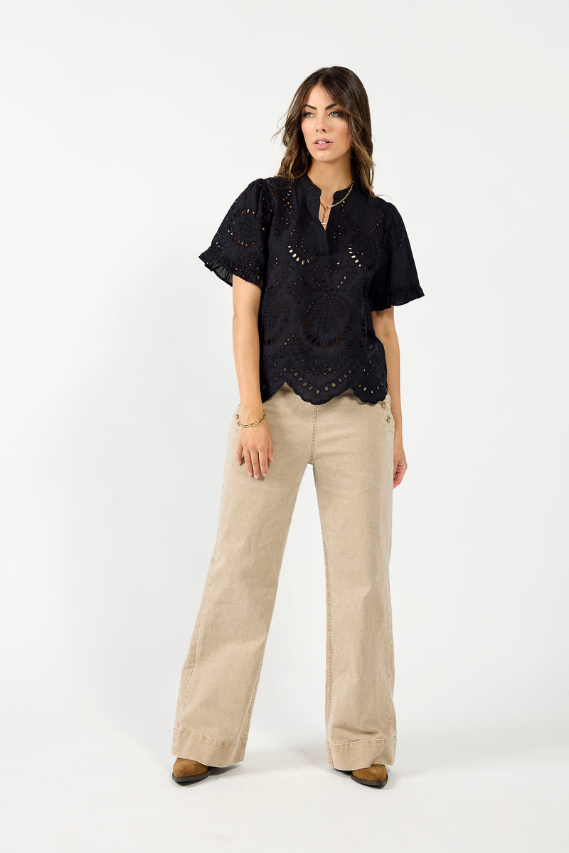 1290 - Pip Top - Black – Drama The Label