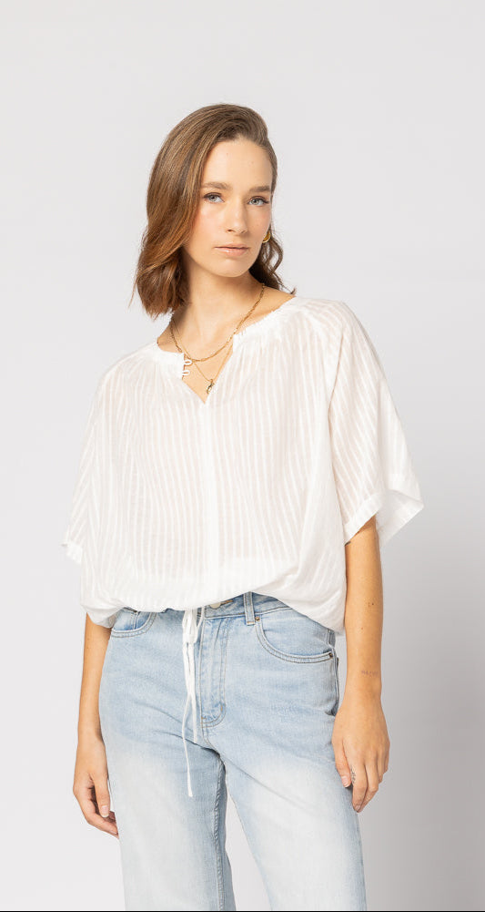1293 - Liberty Top - White Stripe