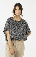 1293 - Liberty Top - Black Paisley