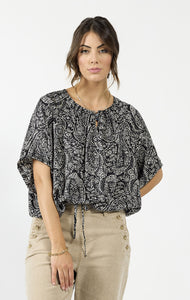 1293 - Liberty Top - Black Paisley