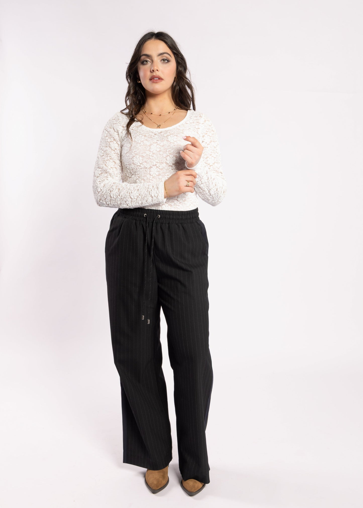 4033 - Lake Pants - Noir Stripe