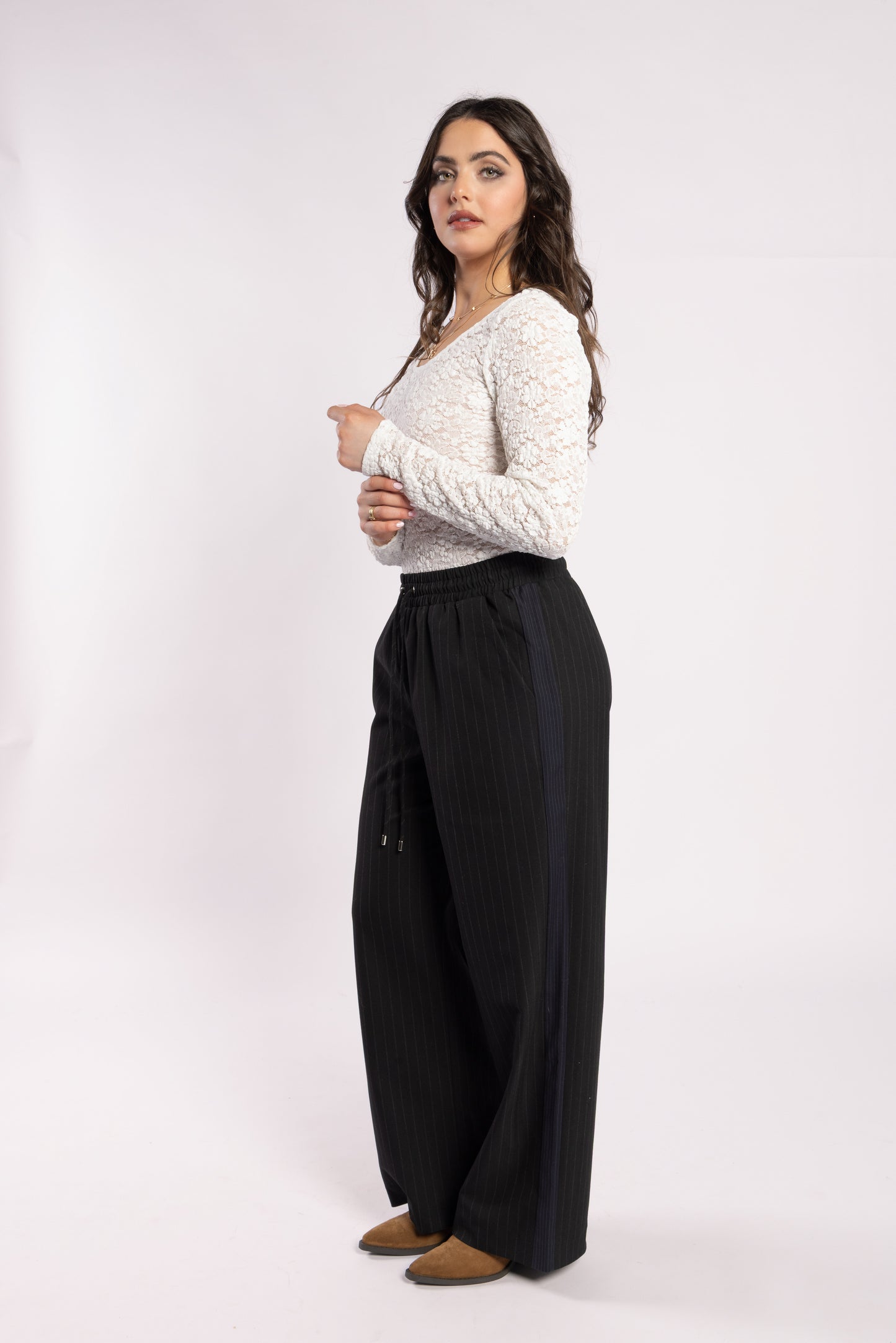 4033 - Lake Pants - Noir Stripe
