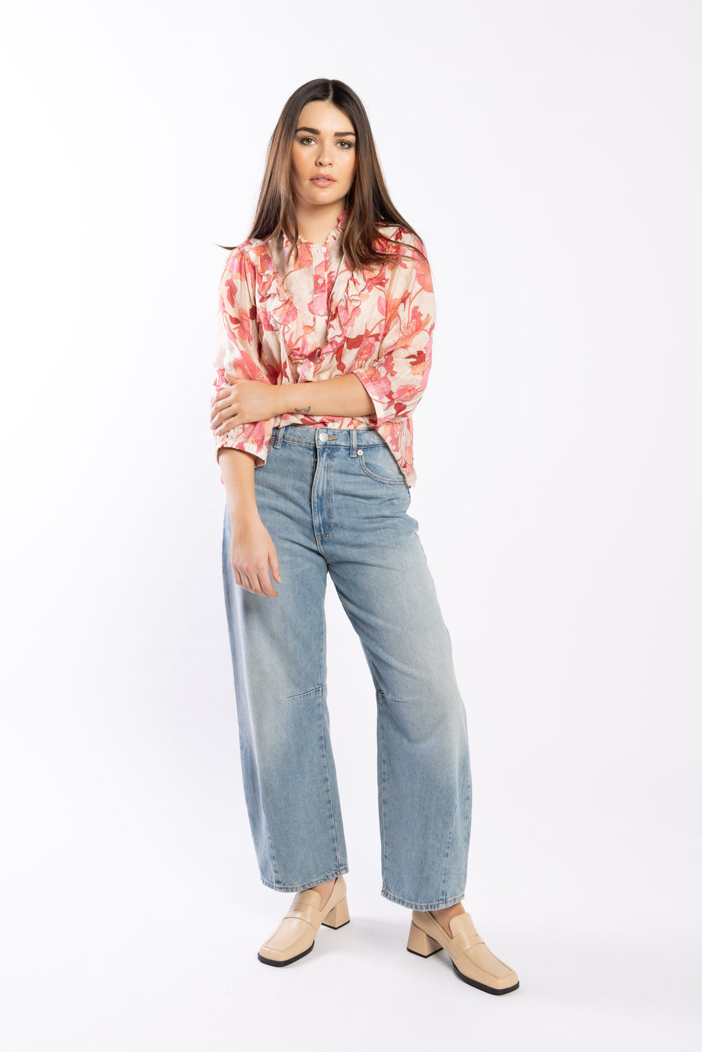 9036 - Barrel Leg Jean - Vintage Blue
