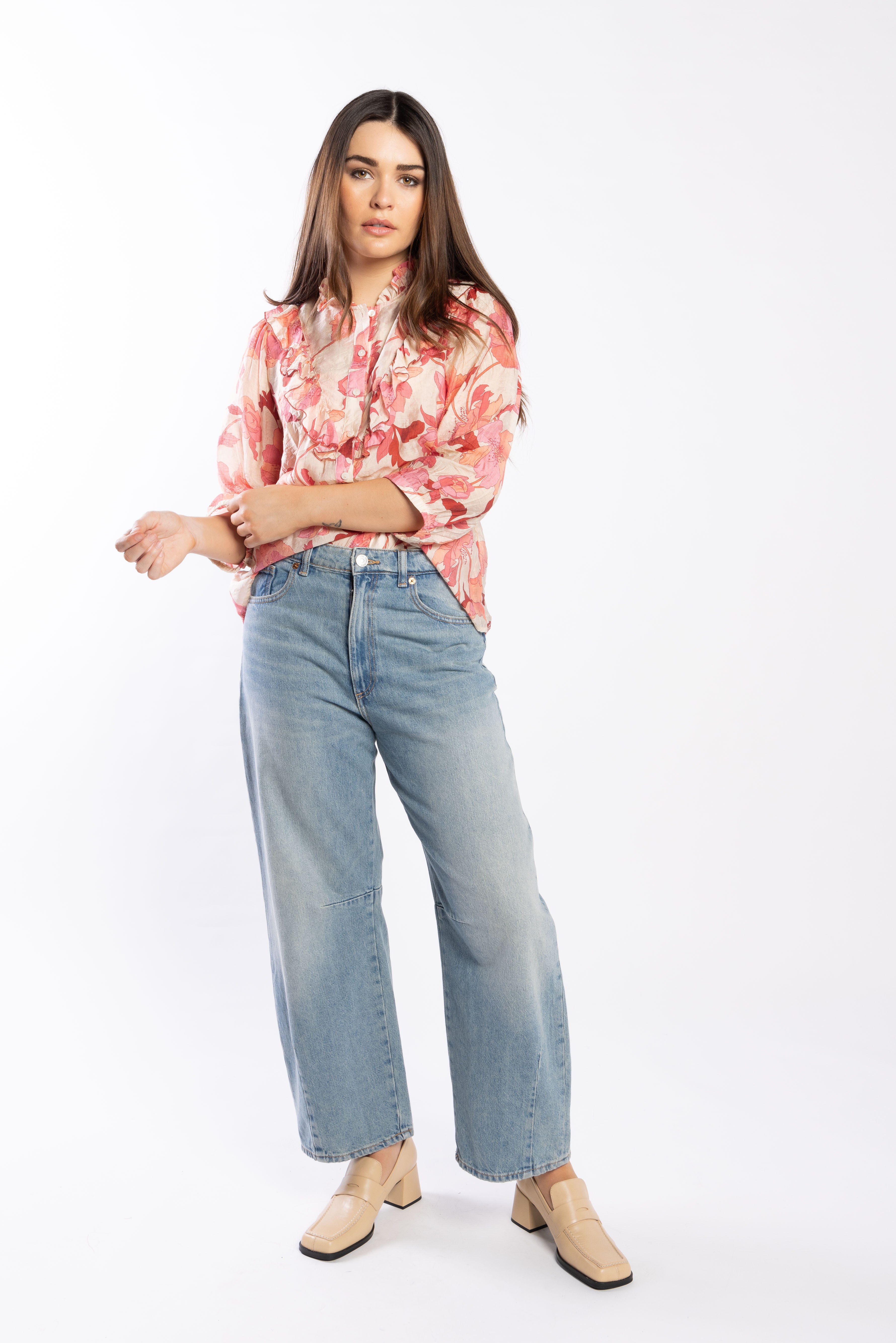 9036 - Barrel Leg Jean - Vintage Blue