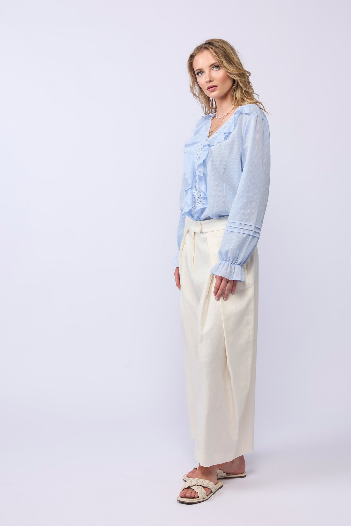 *NEW ARRIVAL* 1312 - Amelia Blouse - Soft Blue