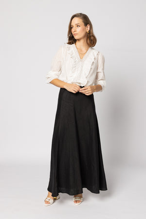 1312 - Amelia Blouse - Natural Stripe - PRE ORDER DUE OCT