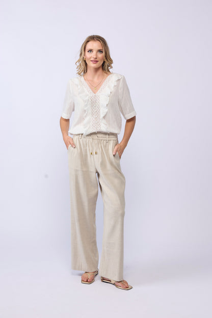 LAKE PANT - NATURAL LINEN