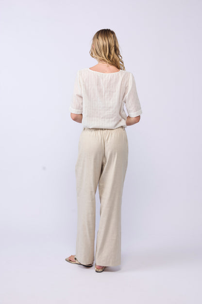LAKE PANT - NATURAL LINEN